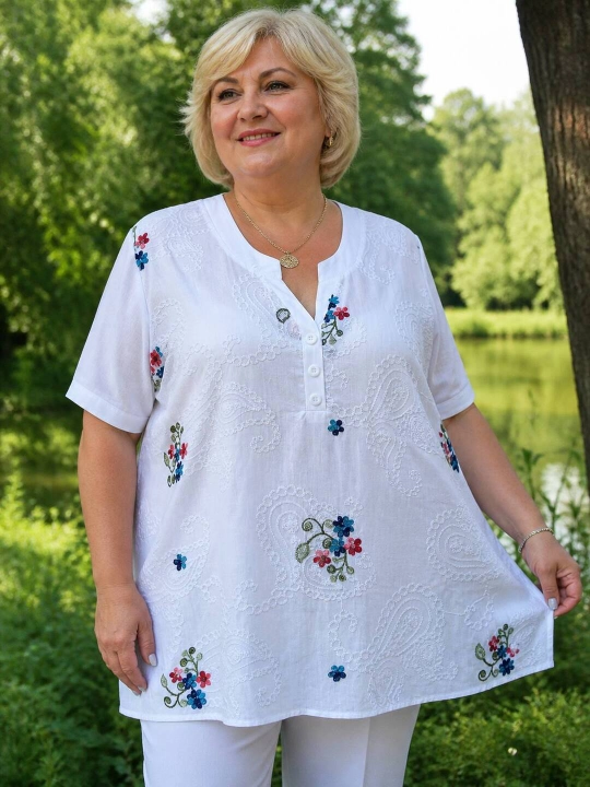 Блузка Рубашка, Туника больших размеров