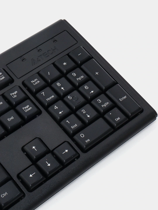 Компьютерная клавиатура A4TECH KR-83 USB проводная черная, для дома и офиса