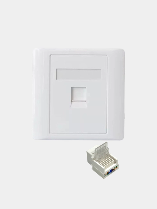 Cat 5e oralgan juftlik ornatilgan RJ45 kompyuter rozetkasi ichki o'rnatish bitta port