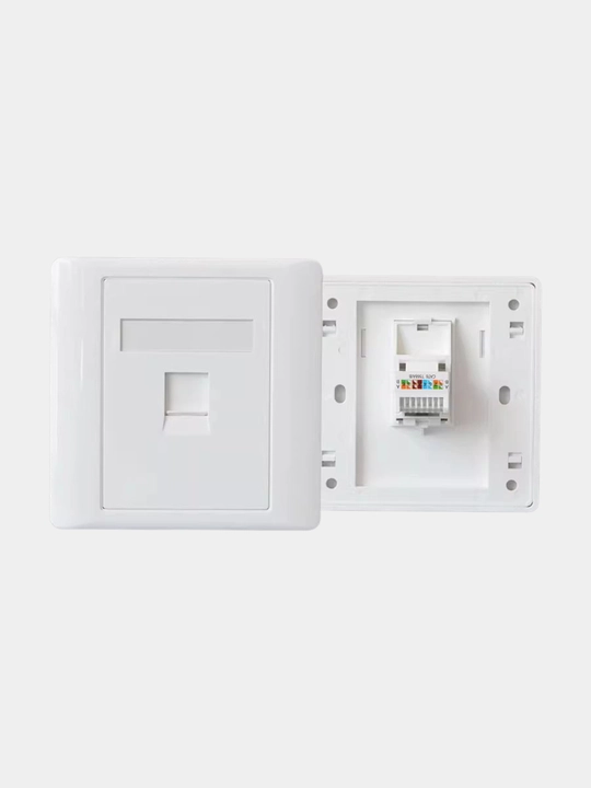 Cat 5e oralgan juftlik ornatilgan RJ45 kompyuter rozetkasi ichki o'rnatish bitta port - 