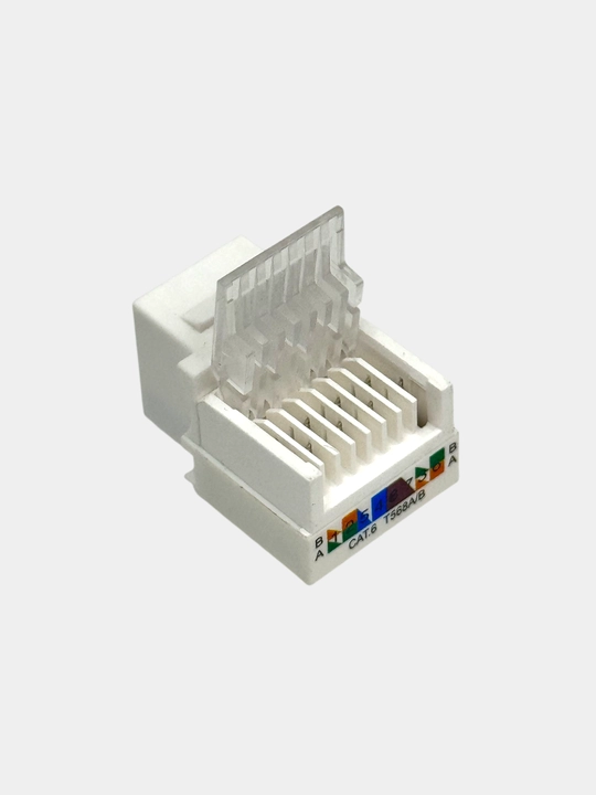 Cat 5e oralgan juftlik ornatilgan RJ45 kompyuter rozetkasi ichki o'rnatish bitta port