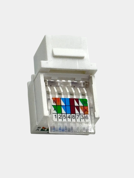 Cat 5e oralgan juftlik ornatilgan RJ45 kompyuter rozetkasi ichki o'rnatish bitta port