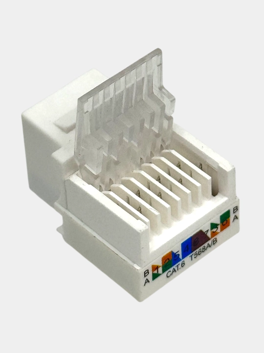 Cat 5e oralgan juftlik ornatilgan RJ45 kompyuter rozetkasi ichki o'rnatish bitta port