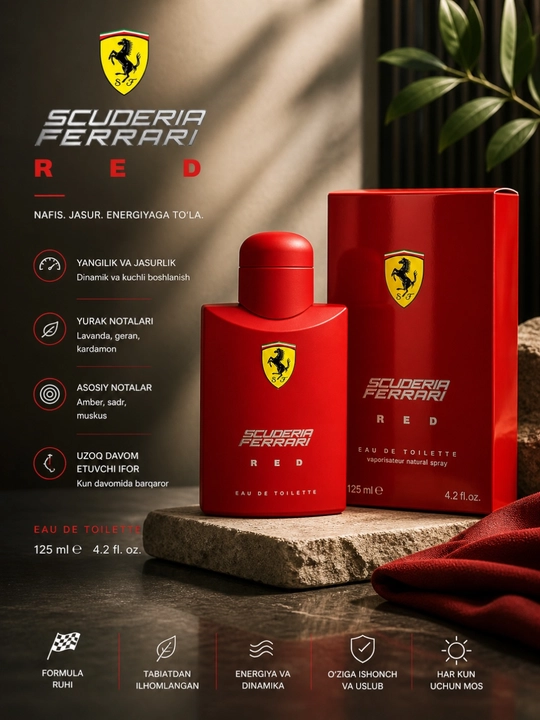 Scuderia Ferrari RED — уникальный и свежий мужской аромат, 100 мл