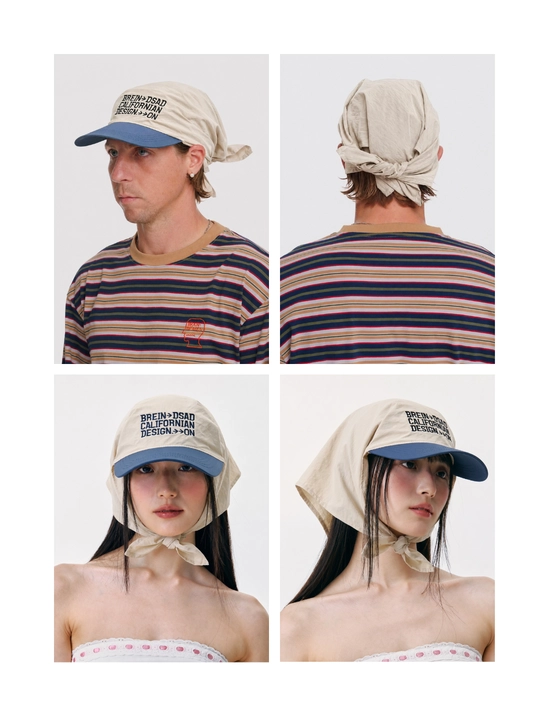 Kashtali bandana kepka (bandor, Hikage tie hat) – zamonaviy street uslub, unisex