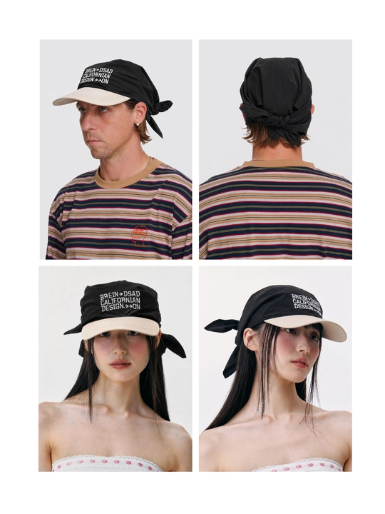 Kashtali bandana kepka (bandor, Hikage tie hat) – zamonaviy street uslub, unisex