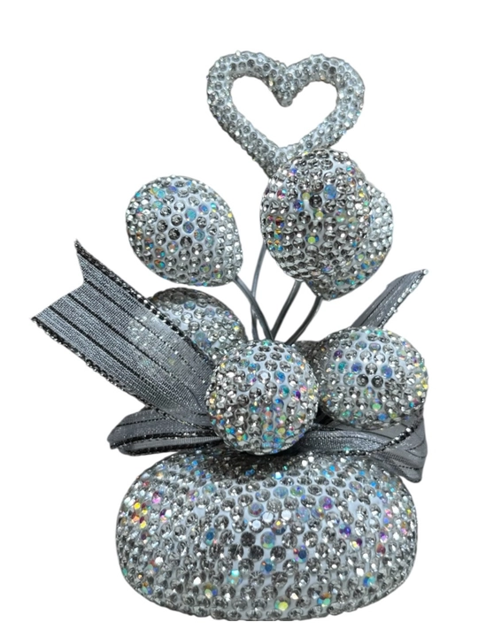 Освежитель воздуха для авто декор букет со стразами Diamond Heart Luxury подарок в машину