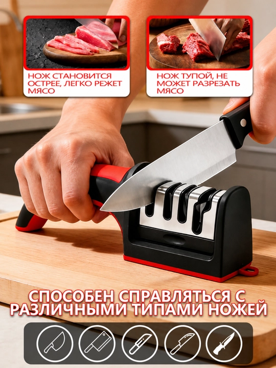 4 bosqichli pichoq charxlagich qaychi o'tkirlagich pichoq o'tkirlagich charxlovchi
