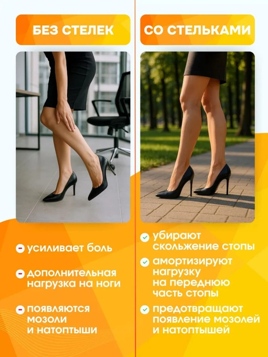 Гелевые вкладыши для обуви , пелоты для поддержки свода, стопы и против скольжения