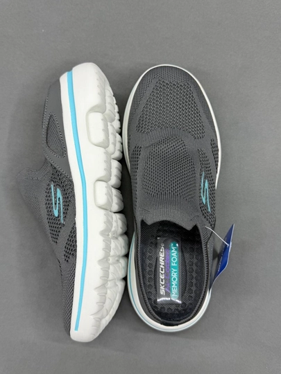 Женские кроссовки Skechers slip-on, размер 36–40, Вьетнам — ABUS-SKECHERSQIZLARUCHUN235-СЕРЫЙ-40