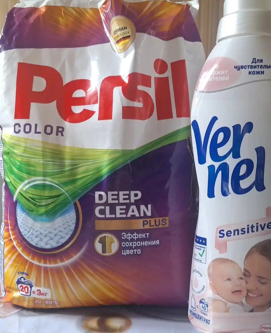To‘plam: Persil rangli uchun (3 kg) + Vernel Sensitive (960 ml)