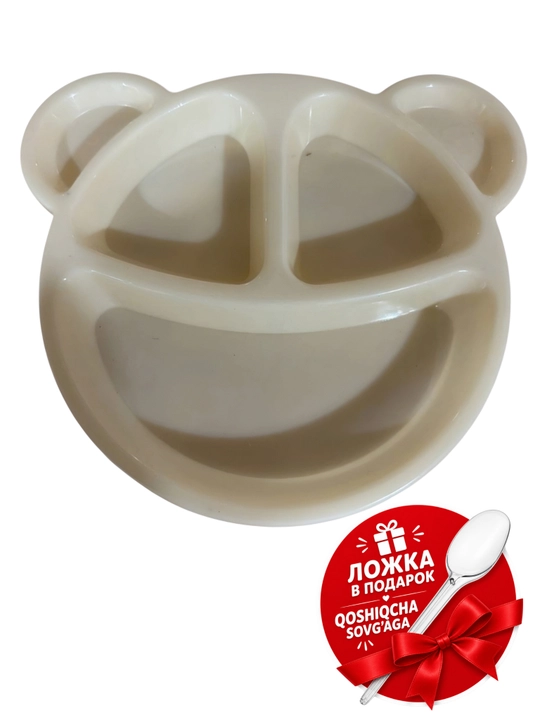 BPA FREE plastikdan tayyorlangan bolalar likopchasi, qo‘shimcha ovqat, kichkintoylar uchun idish-tovoqlar, bo‘tqa va pyure