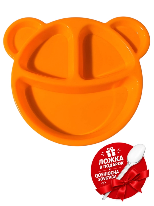 BPA FREE plastikdan tayyorlangan bolalar likopchasi, qo‘shimcha ovqat, kichkintoylar uchun idish-tovoqlar, bo‘tqa va pyure