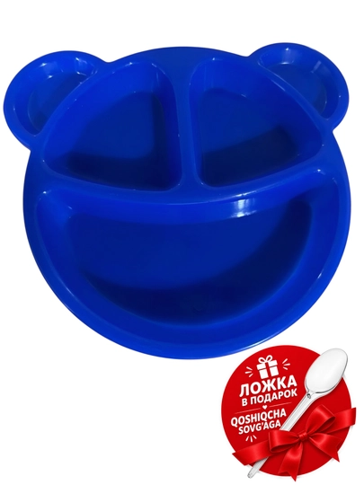 BPA FREE plastikdan tayyorlangan bolalar likopchasi, qo‘shimcha ovqat, kichkintoylar uchun idish-tovoqlar, bo‘tqa va pyure