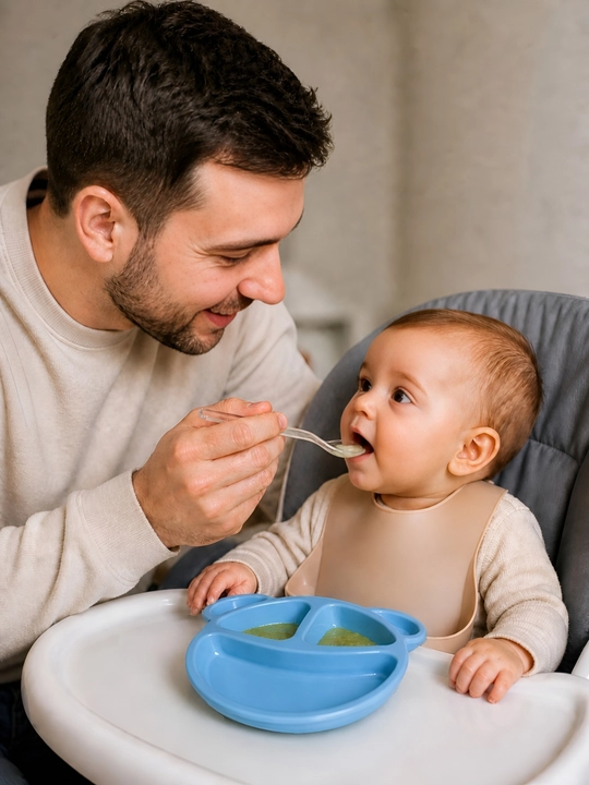 BPA FREE plastikdan tayyorlangan bolalar likopchasi, qo‘shimcha ovqat, kichkintoylar uchun idish-tovoqlar, bo‘tqa va pyure