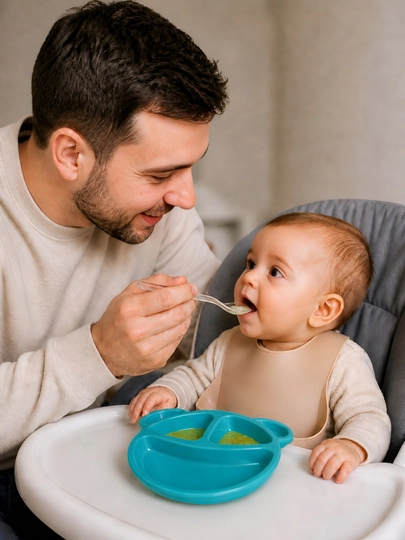 BPA FREE plastikdan tayyorlangan bolalar likopchasi, qo‘shimcha ovqat, kichkintoylar uchun idish-tovoqlar, bo‘tqa va pyure