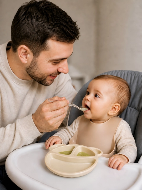 BPA FREE plastikdan tayyorlangan bolalar likopchasi, qo‘shimcha ovqat, kichkintoylar uchun idish-tovoqlar, bo‘tqa va pyure