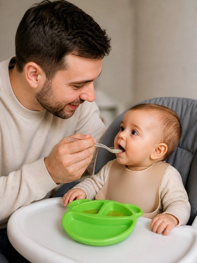BPA FREE plastikdan tayyorlangan bolalar likopchasi, qo‘shimcha ovqat, kichkintoylar uchun idish-tovoqlar, bo‘tqa va pyure