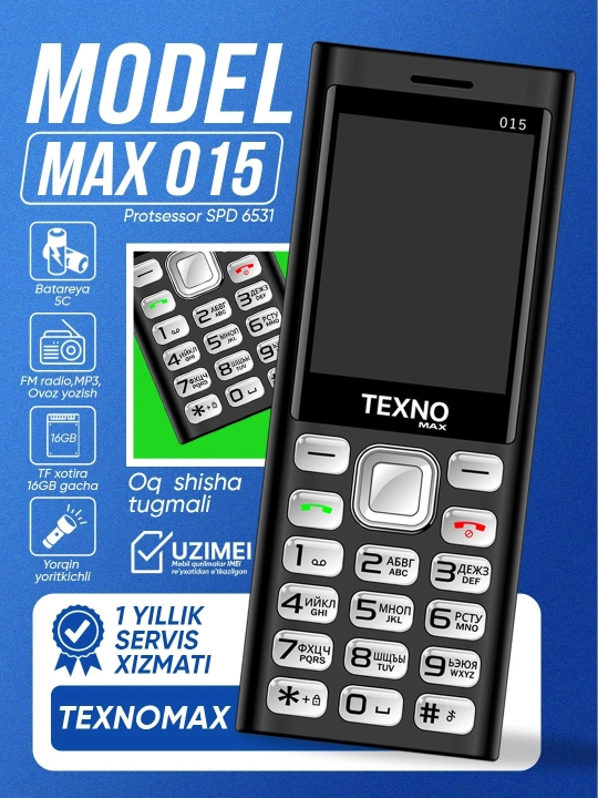 Knopkali telefon Texno Max 015 - 