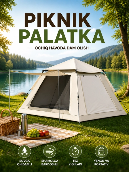 Sayyohlik chodiri, ko‘chma kemping chodiri - 