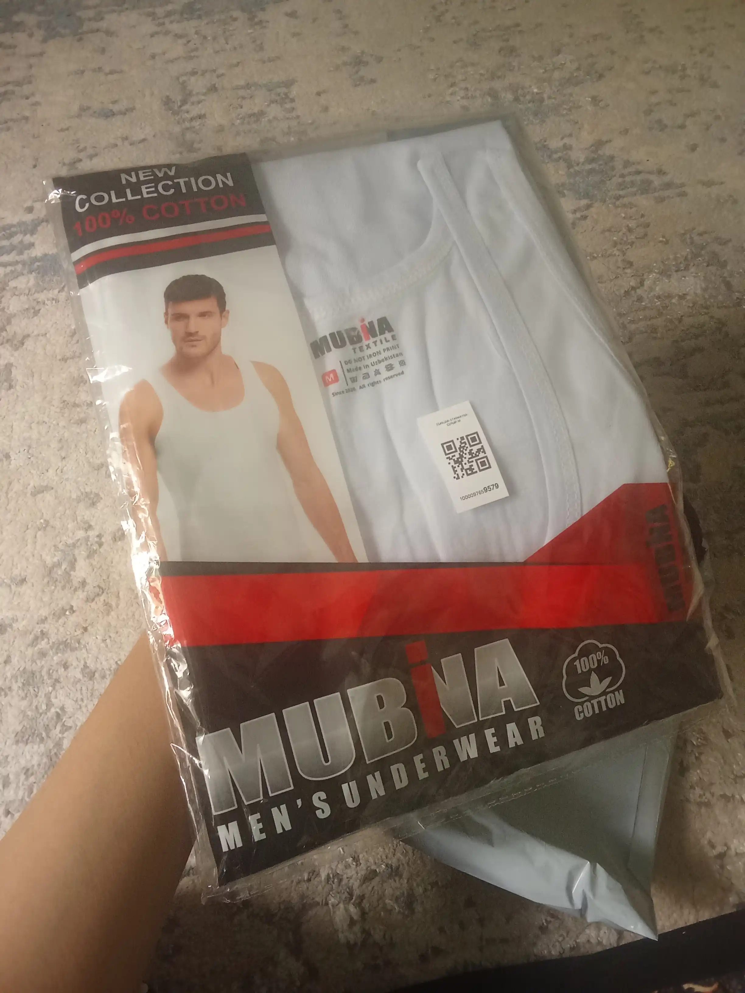 Мужская майка, 100% хлопок, высококачественное изделие из натурального материала