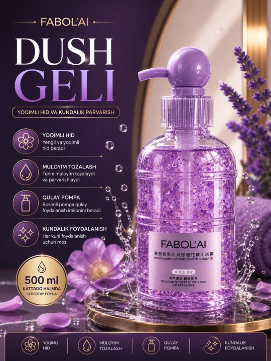 FABOL’AI xushbo‘y dush geli, kundalik foydalanish uchun, 500 ml