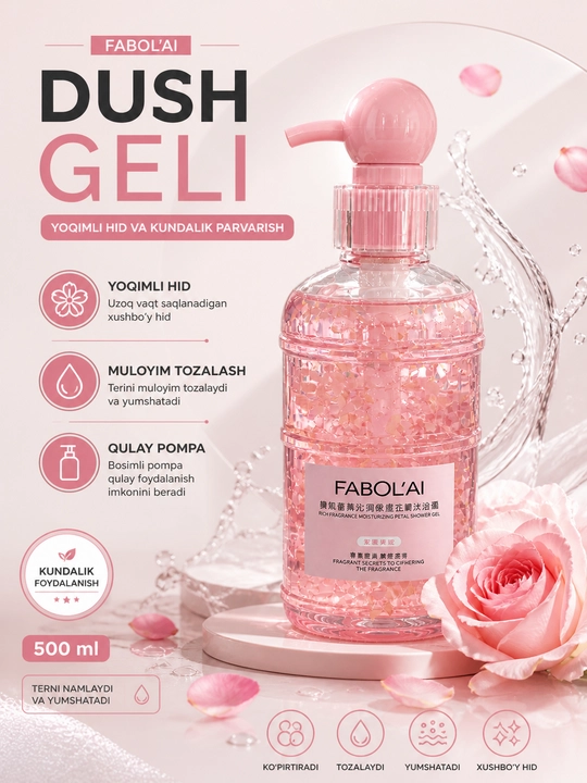 FABOL’AI xushbo‘y dush geli, kundalik foydalanish uchun, 500 ml - 