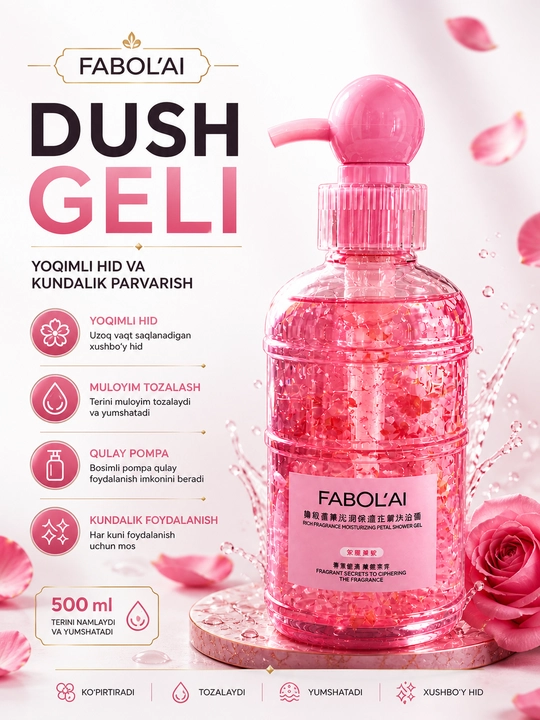 FABOL’AI xushbo‘y dush geli, kundalik foydalanish uchun, 500 ml