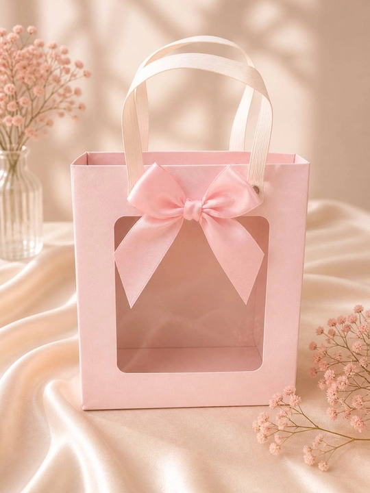Sovg‘a qutisi oynali bantikli rozvi, malochniviy, jigarrang, ranglarda chiroyli gift box