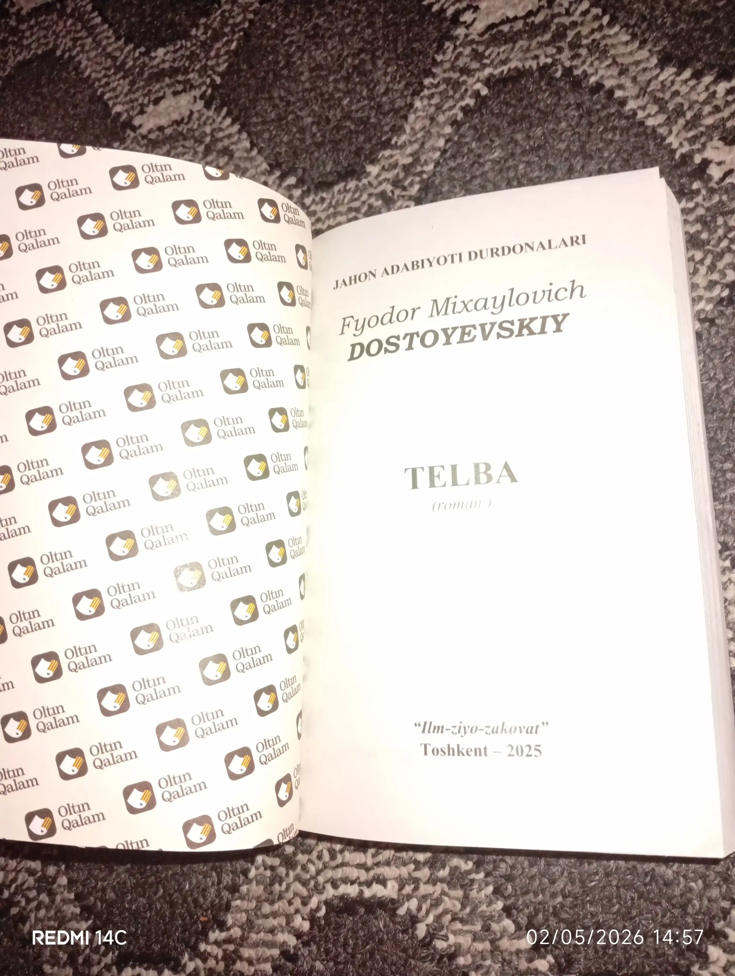 Fyodor Dostoyevskiy Jinoyat va jazo, Oydin, Telba, Qiyofadosh, Abadiy er, Xo'rlanganlar