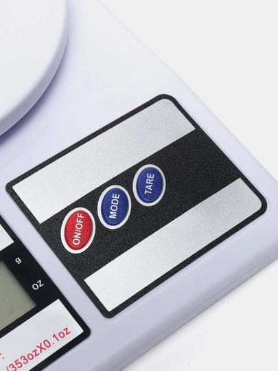 Elektron oshxona mini tarozilari, 10 kg gacha, batareyalar bilan ishlaydi