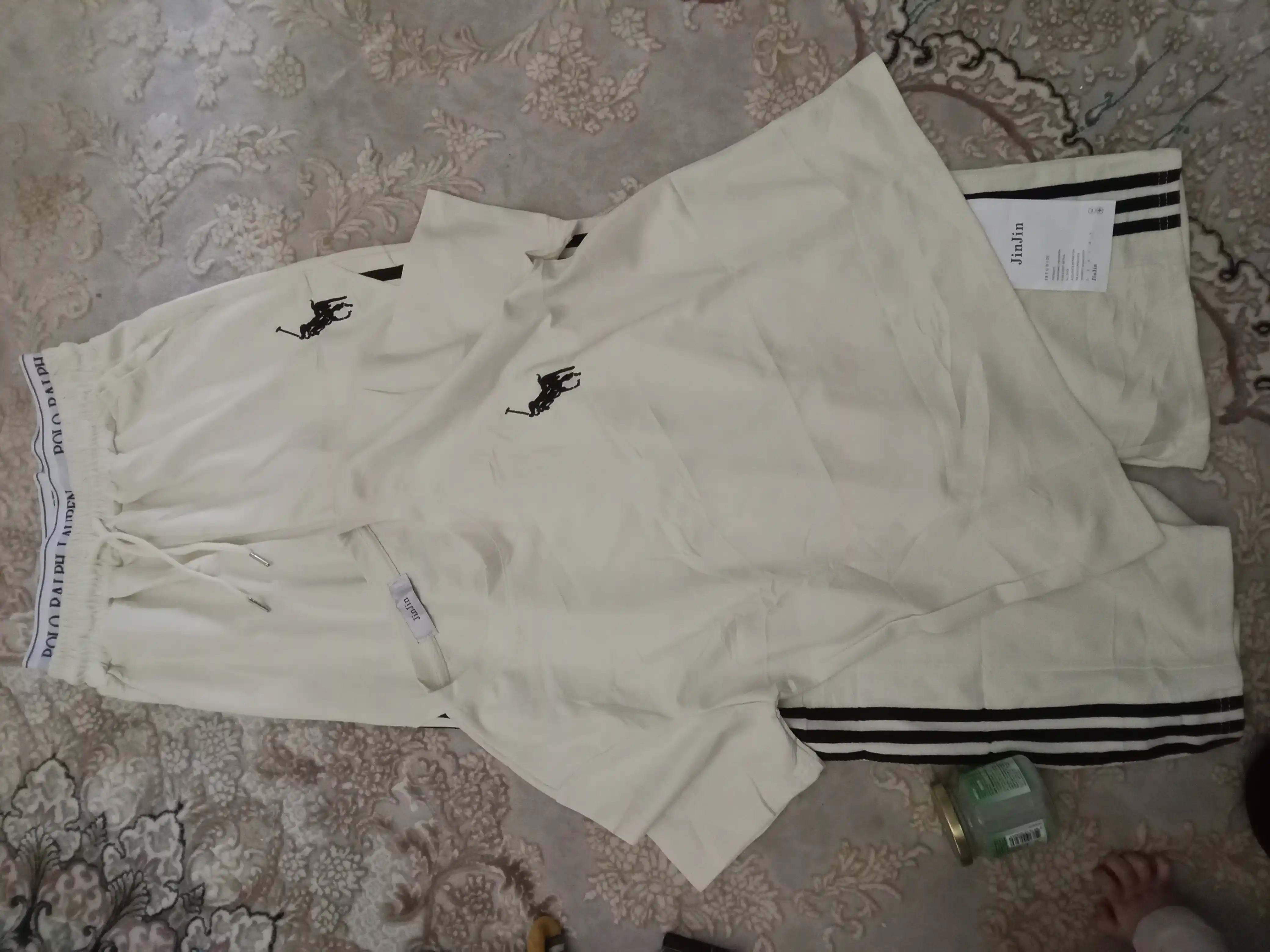 Ayollar sport kostyumi, 2tasi1, futbolka va shim, yozgi paxtalik to‘plam, standart 46-52