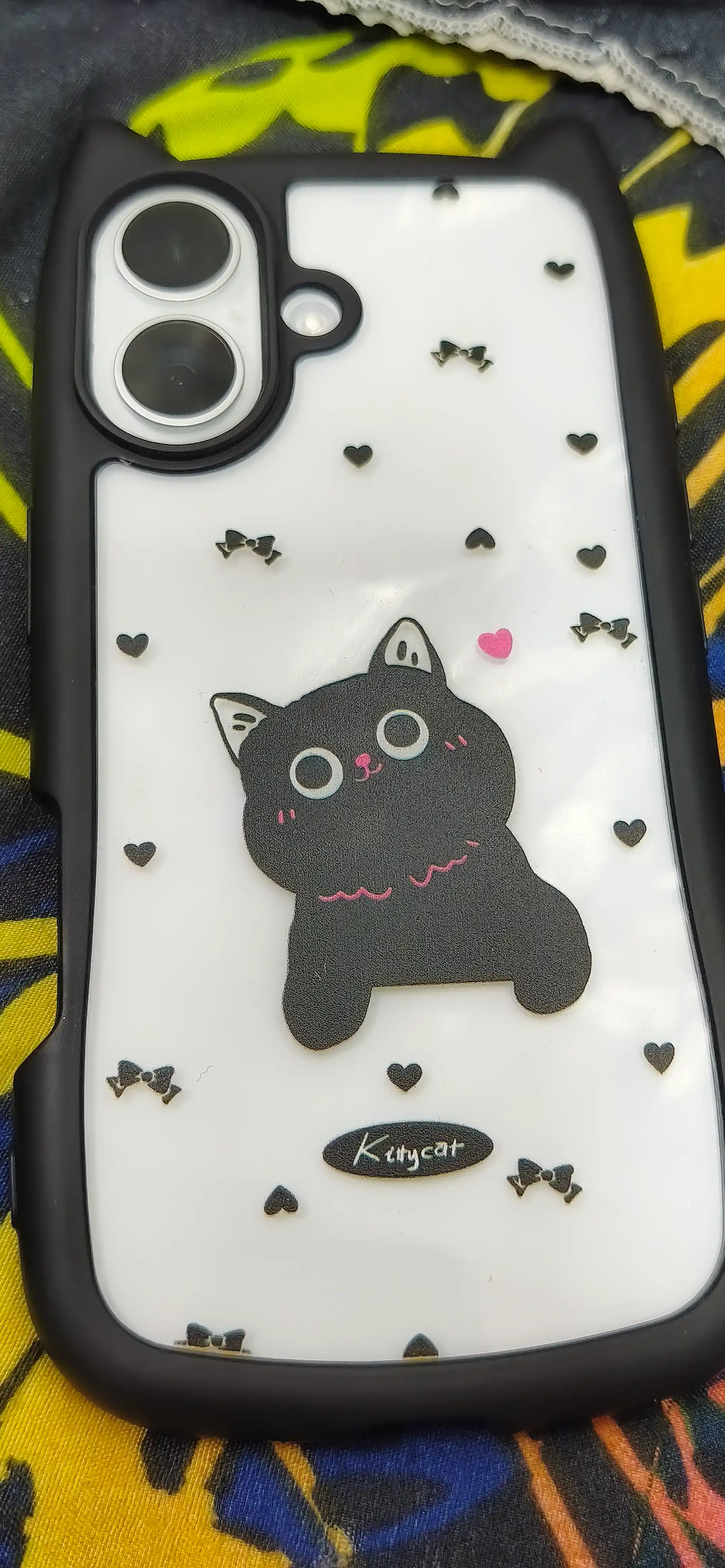 3D принт чехол с кошачьими ушками для iPhone 11, 12, 13, 14, 15, 16, 17, PRO MAX