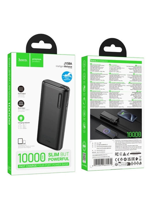 Hoco Intelligent Powerbank 10000mAh — Ixcham va kuchli tashqi akkumulyator (Power Bank)