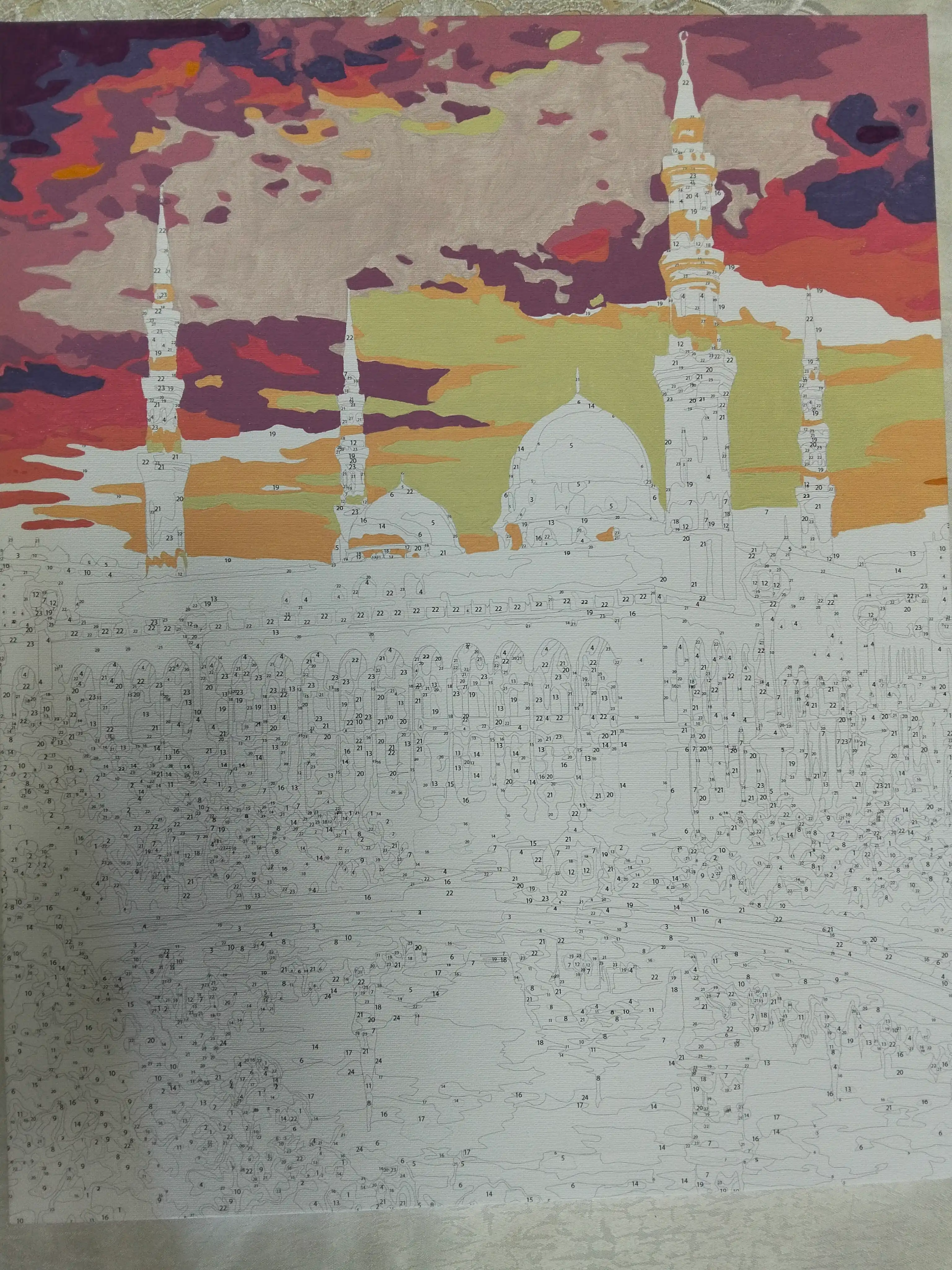 Картина, рисование по номерам ARTERY "Исламские", раскраска на холсте, 40 * 50 см