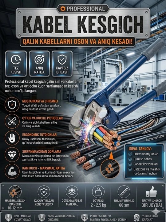 Sanoat uchun kabel kesgich - 