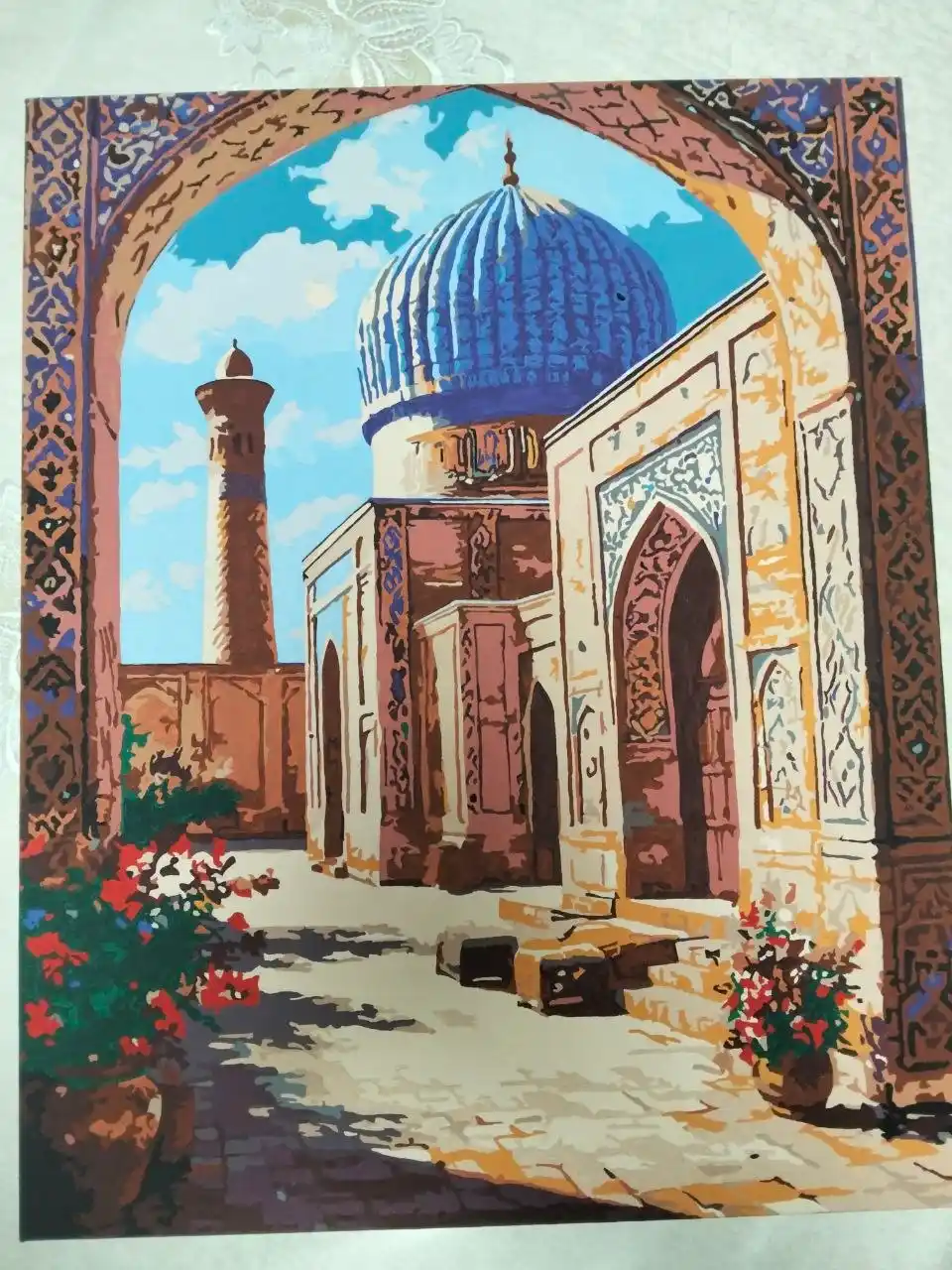 Raqamlar bo'yicha rasm chizish ARTERY "Oʻzbekiston", 40×50 sm, holstga bo'yaladigan rasm