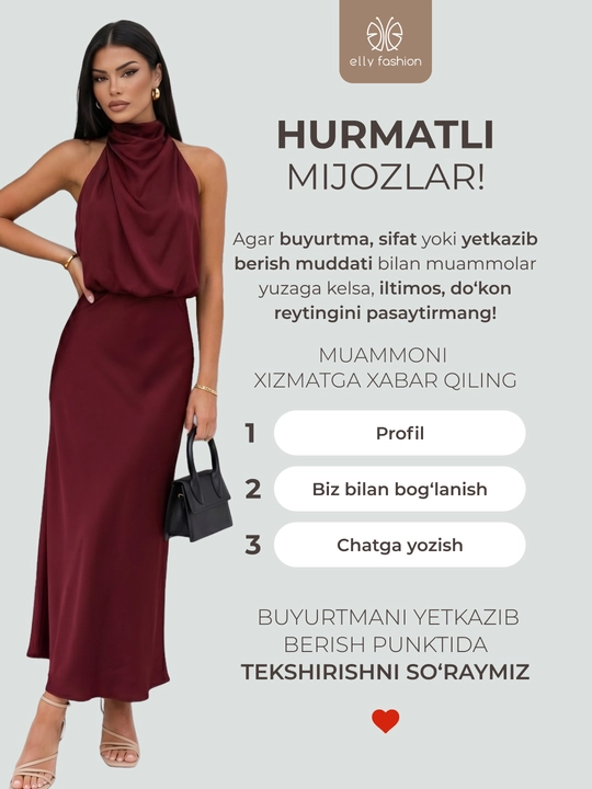 Ayollar kechki tantanali ko‘ylak — UNCHA STORE