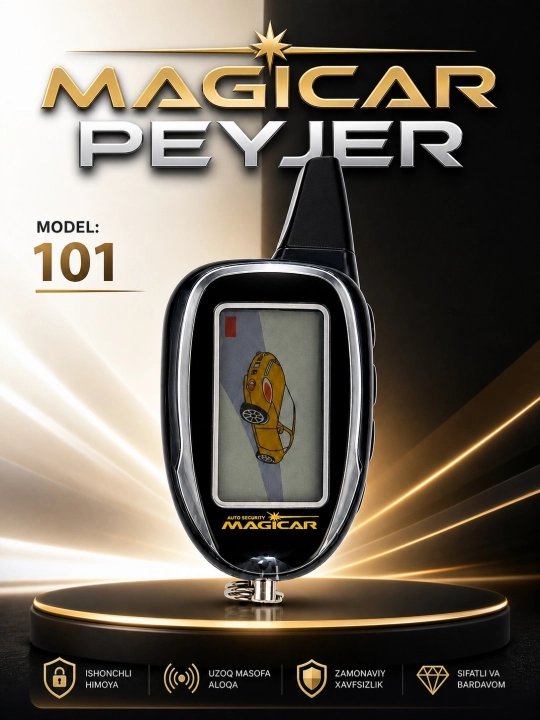 Magicar avtomobil signalizatsiyasi uchun peyjer — ekranli brelok, model 101, 903, 905, 906 - 