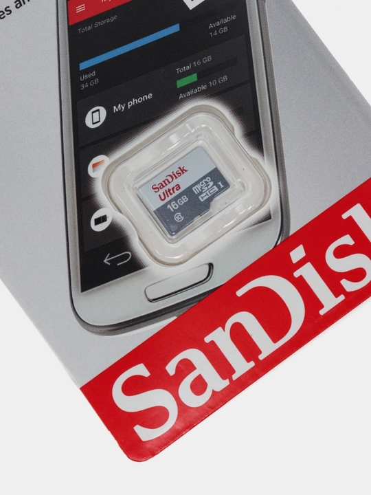 Карта SanDisk Ultra microSD, 16 гб - 