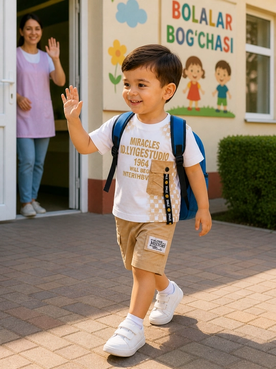 Комплект для мальчика футболка шорты 2-5 лет летняя одежда набор