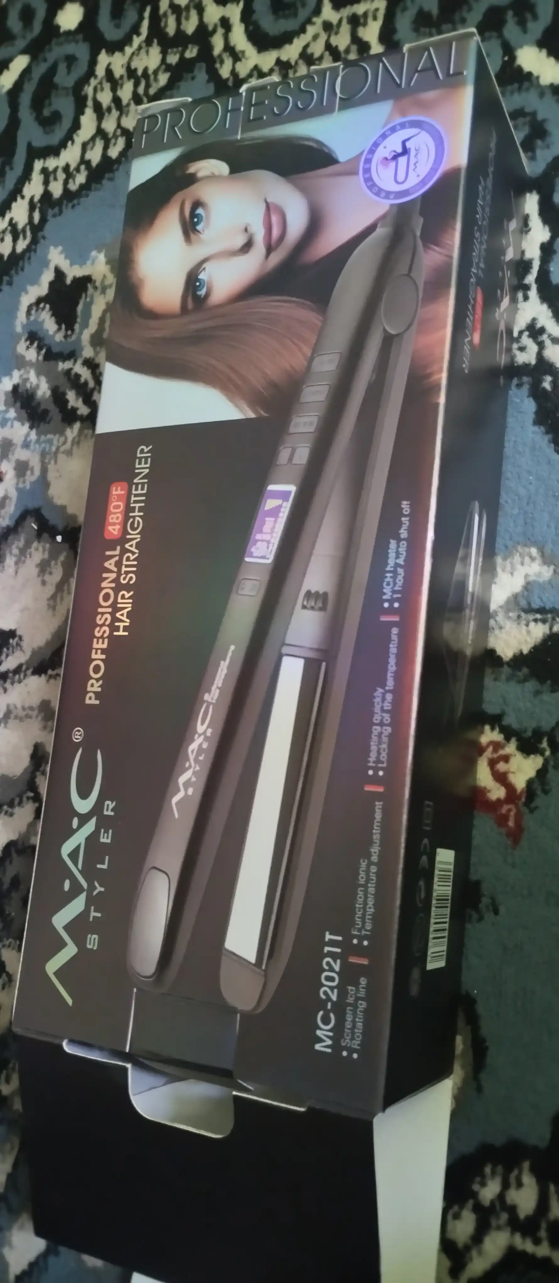 Professional TITAN-CERAMIC  soch tekislovchi dazmol MAC Styler MC-2021, LCD displeyli