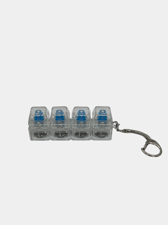 Stressga qarshi tugmalar, mini-keyboard switch brelok, 4 ta tugma, klik o‘yinchoq