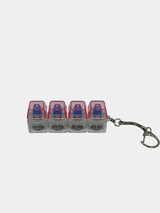 Stressga qarshi tugmalar, mini-keyboard switch brelok, 4 ta tugma, klik o‘yinchoq