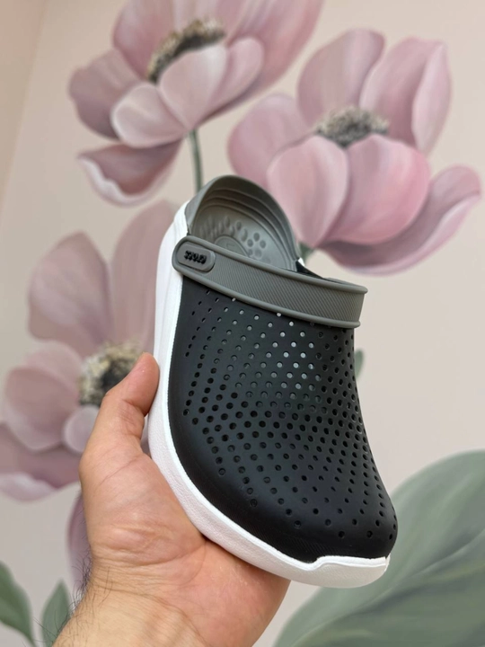 Crocs 36-40 shippaklari, yengil sabo, qulay clog, qora, Vetnam
