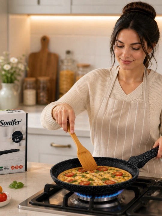 Сковорода для блинов, 24 см, антипригарная, pancake pan, удобная кухонная сковорода