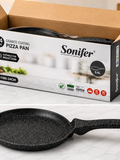 Сковорода для блинов, 24 см, антипригарная, pancake pan, удобная кухонная сковорода - 