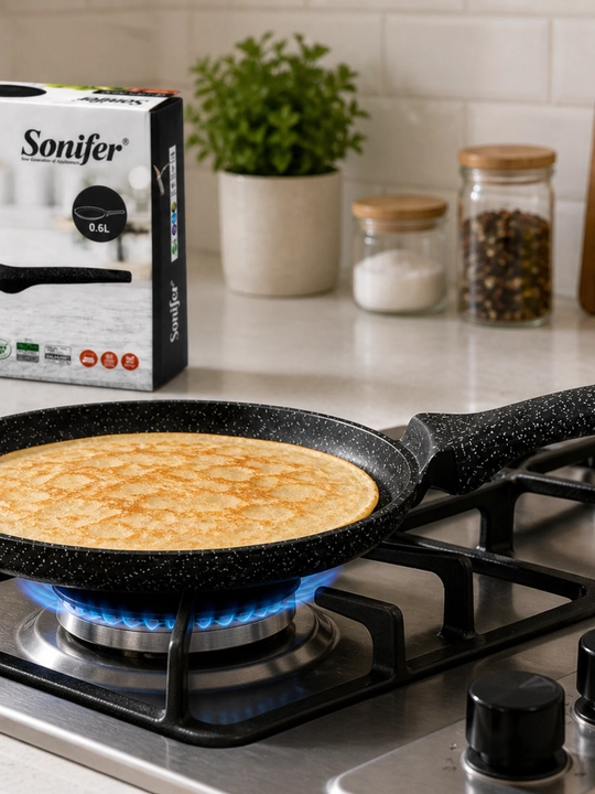 Сковорода для блинов, 24 см, антипригарная, pancake pan, удобная кухонная сковорода