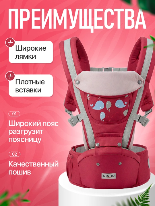 Эргорюкзак-кенгуру для новорожденных и малышей, слинг-переноска 4 в 1