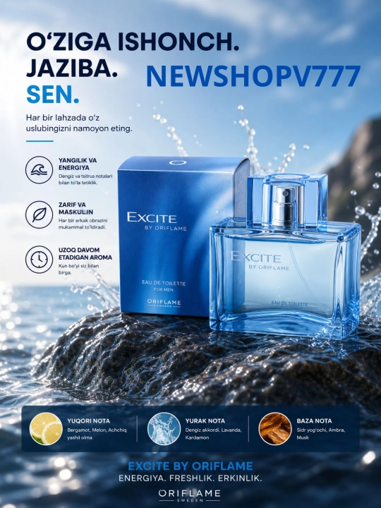 Excite for him erkaklar uchun atir 75 ml - 